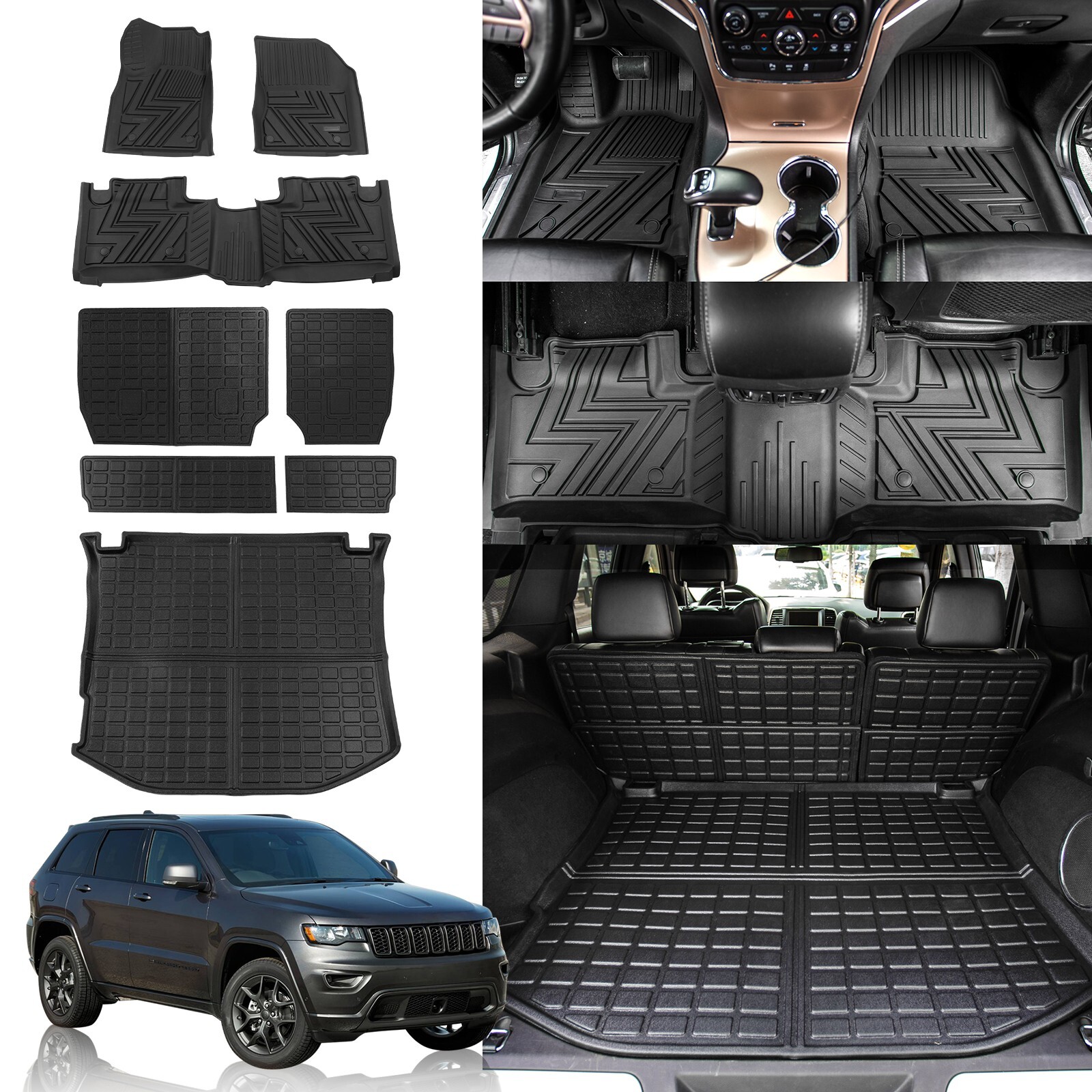 Fit 2011-2021 Grand Cherokee 2022 2023 Grand Cherokee WK Cargo Liner Floor Mats