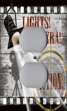 Light Switch Plate Switchplate & Outlet Covers MOVIE ROOM ~ LIGHTS  ACTION