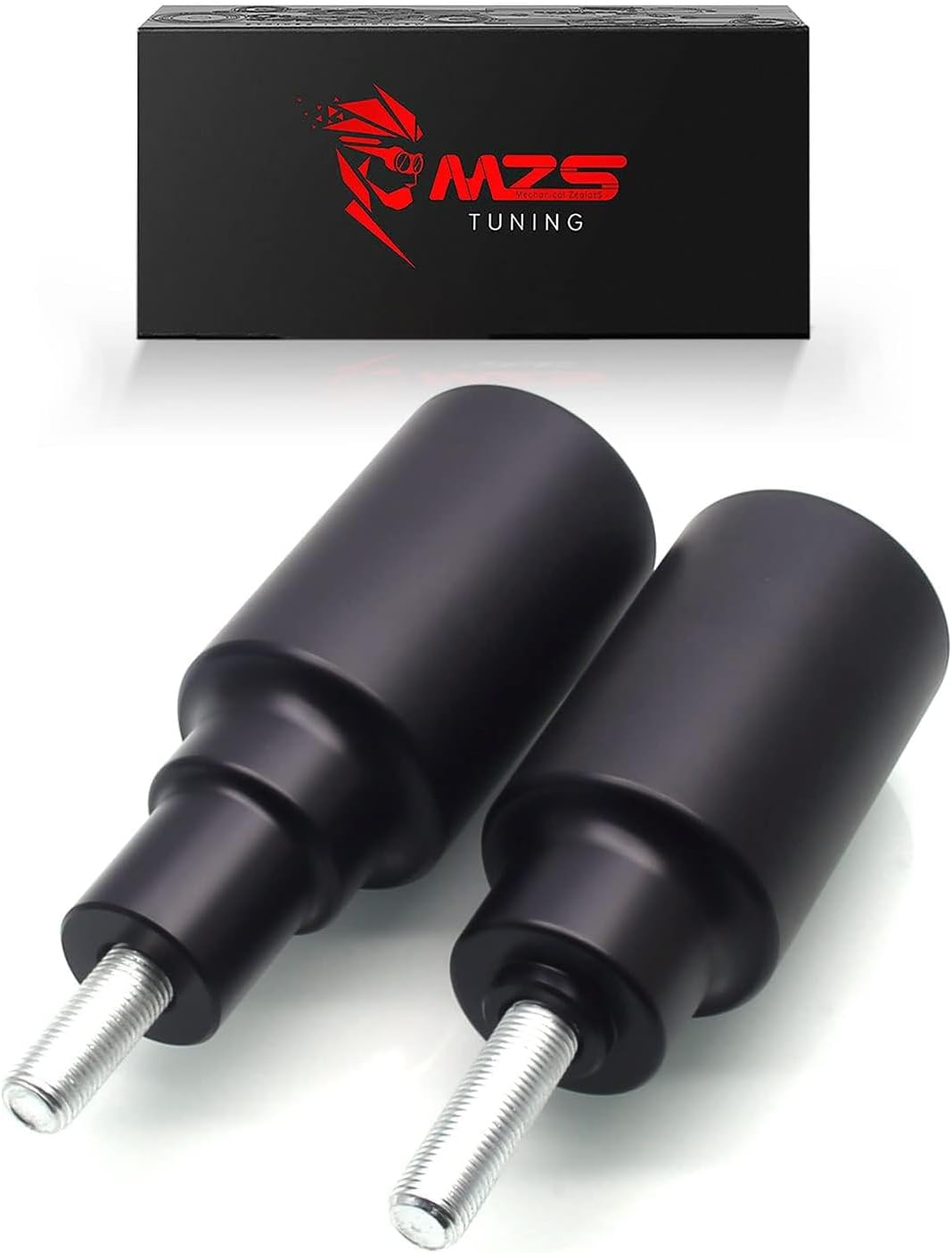 Motorcycle Frame Sliders, No Cut Falling Crash Protector Guards Kits Black Compa