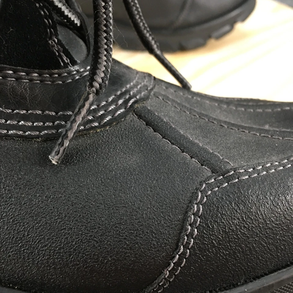 Botas Marc Ecko Para Hombres 7.5 Grierson Duoro Nieve Cuero Negro Con Cordones Informales 24586 Foto 4 de 4