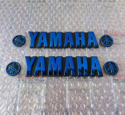 Set of 6x Blue 2.5cm 3D Fork Fuel Tank Emblem Badges for Motor R1 R6 Bikes
