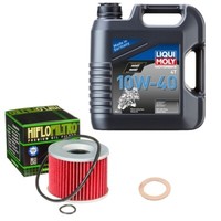 Hiflo ÖLfilter Set Liqui Moly 10W-40 4L FüR Kawasaki ZL 900 A Eliminator Bj.1986