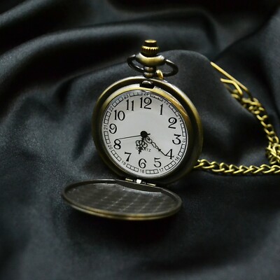 AURUM Taschenuhr Mit Gravur Farbe Silber Gebürstet