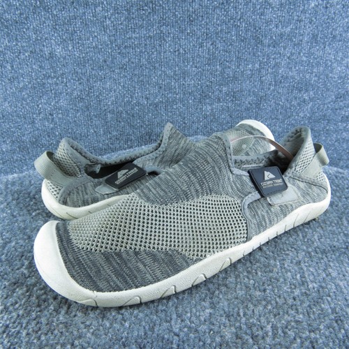 Ozark Trail Men’s Size 7-8 Knit Aqua Sock Rubber Grip Water Shoes • Grey