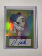 2022 Leaf Vivid Base Green Auto JACK LEITER 15/15