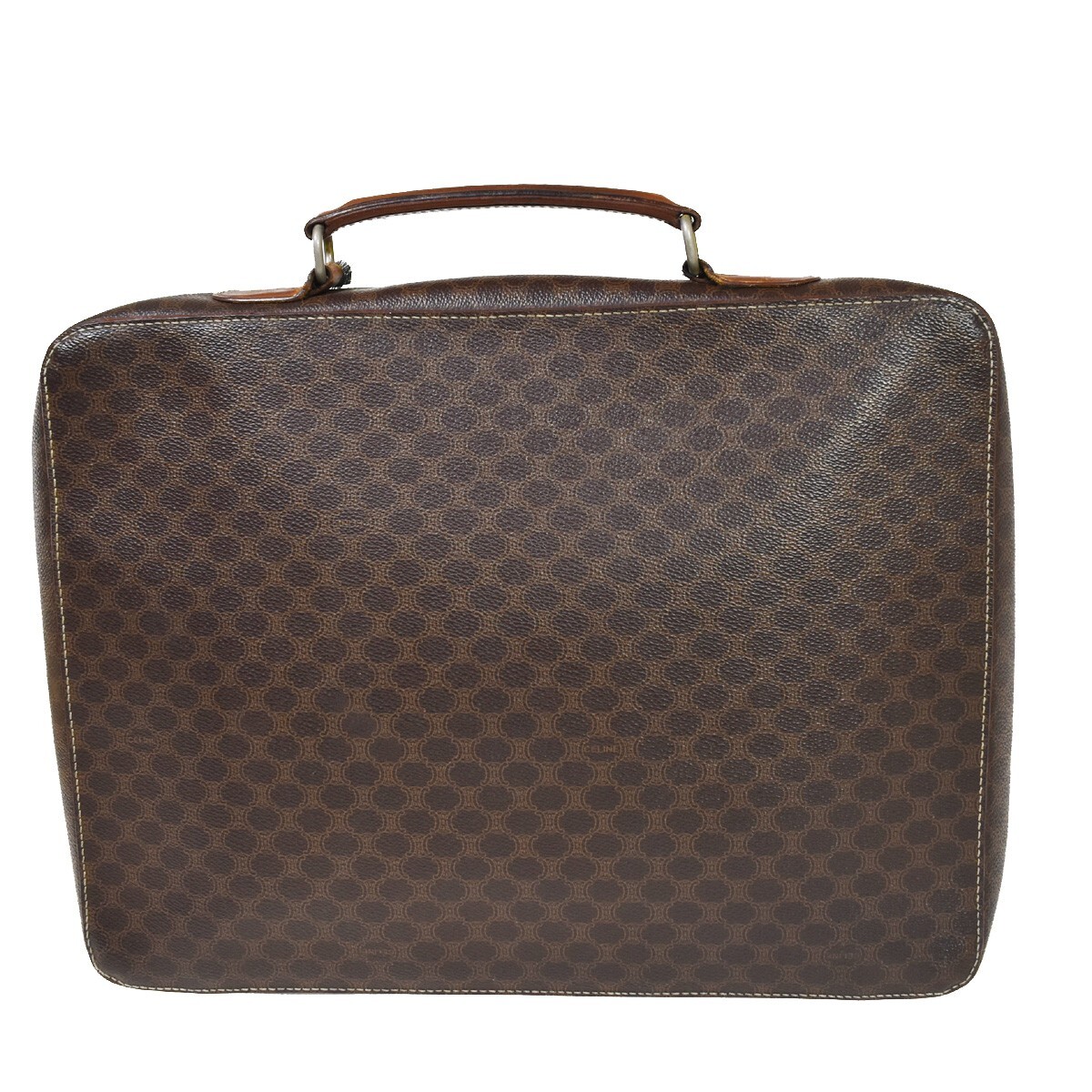 CELINE Macadam Pattern Briefcase Hand Bag PVC Leather Brown Italy 05MY578 |  eBay