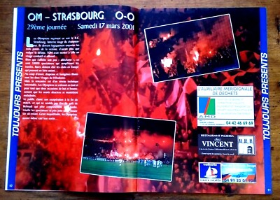 FOOTBALL MASSALIA 2600 n°12 de 2001 OM - BASTIA YANKEES