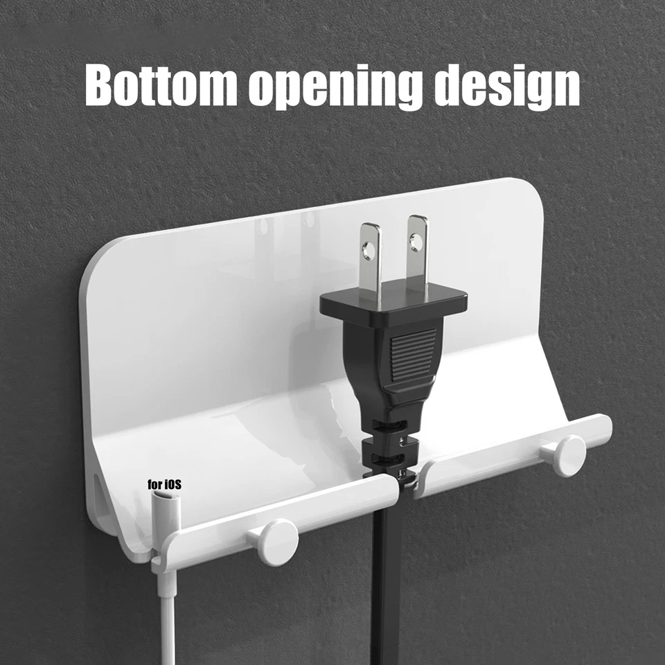 Holder Wall Mounted Mobile Phone Charging Organizer Storage Box Stand Rack - Image 4 of 4