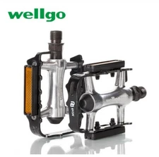 WELLGO DU Aluminum Alloy Pedal MTB Mountain Road Bike Flat Bicycle Bearing Pedal