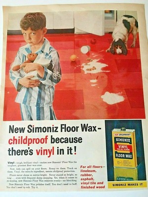Vintage Ad Print Simoniz Vinyl Floor Wax 1958 10 5 X 13 Ebay