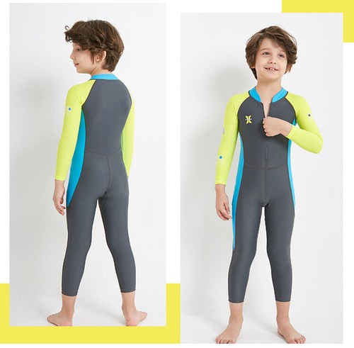 ONE PIECE KIDS GIRLS BOYS LONG SLEEVE WETSUIT DIVING SURF SWIMWEAR UPF 50+ 18821 - Picture 11 of 15