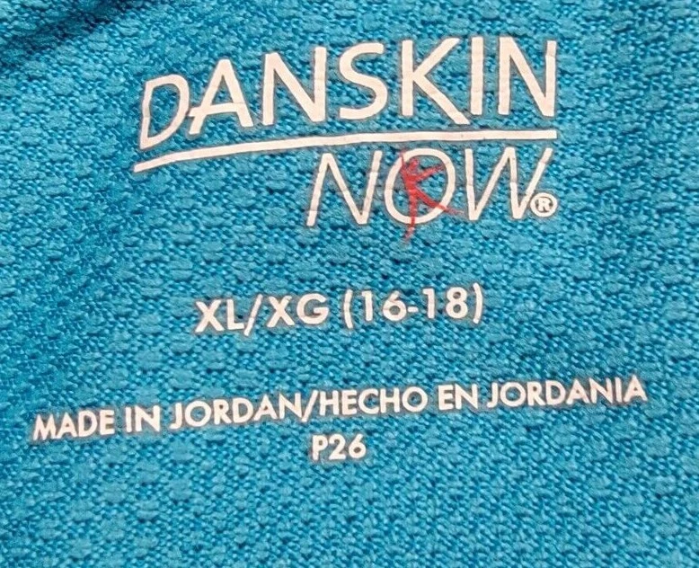 Camisa blusa Danskin Now para mujer talla XL X grande 16/18 Aqua Falls Foto 2 de 4
