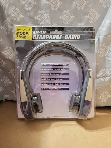 Headphones AM FM Headphone Radio Model 885M Grey Purple New In Box ...