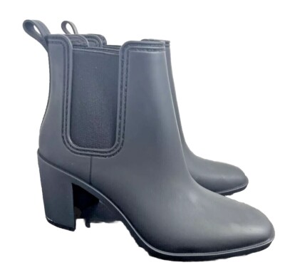 Jeffrey Campbell Women's Cloudy Hydra Black Matte Rain Boots Size 8