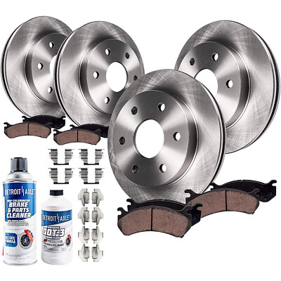 Brake+ Rotors Ford Expedition Navigator Front Rear Brakes Rotor+ Ceramic Pad Kit