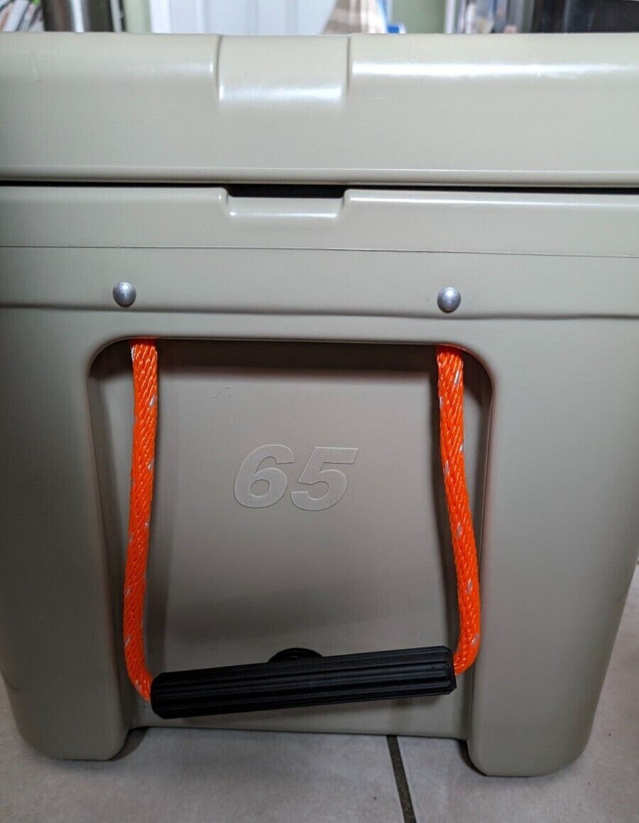 Yeti Tundra 65 Hard Cooler Desert Tan with Orange latches Used & Free