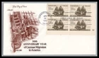 US FDC # 2040 20c. US Germany Artmaster Plate block 3 LR 1983, 9p4211