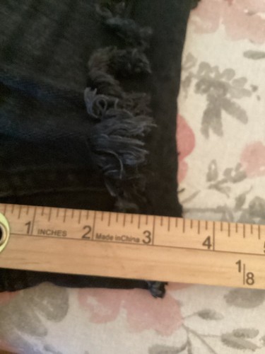 WILD FABLE women's denim NWT cut off shorts size 6 black distressed low rise - 第 9/13 張圖片