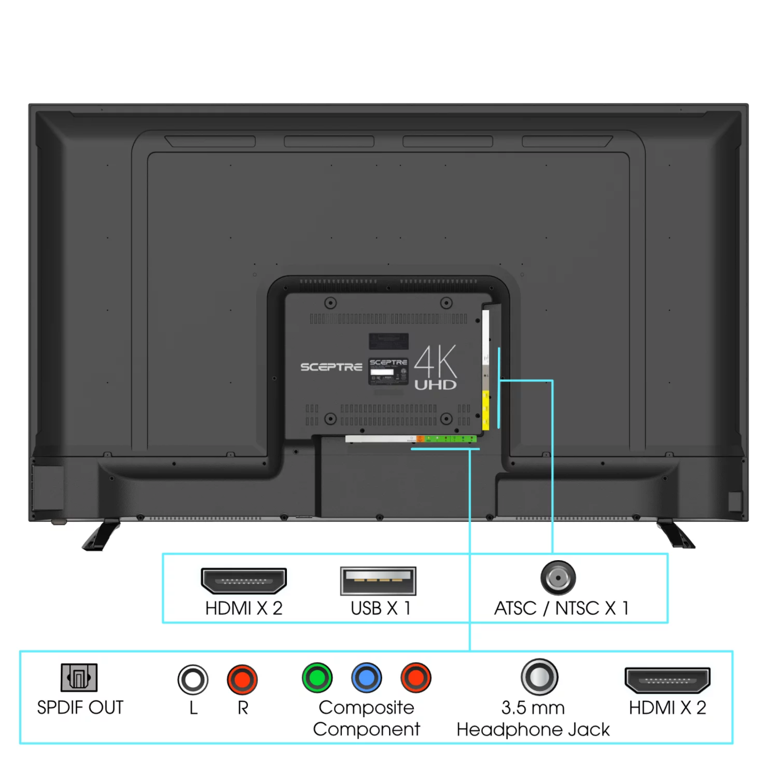 Sceptre 50" Class 4K UHD LED TV U515CVU eBay