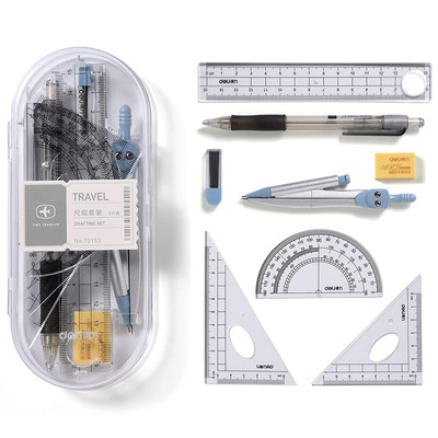 Compass Set for Geometry Math Geometry Kit 8 Pieces - Student Supplies Drawin...