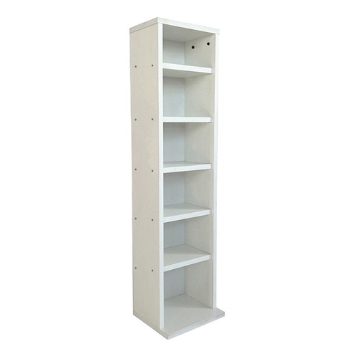6 Tier Wooden CD DVD Game Book Shelf Storage Tower Rack- Fits 102 CDs Holders - Picture 21 of 23