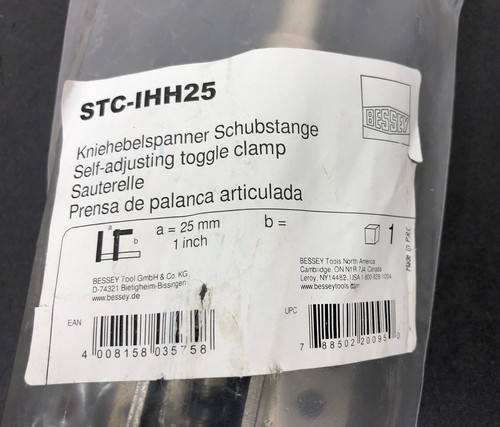 Bessey Self-Adjusting Inline Toggle Clamp STC-IHH25 Brand new - Picture 3 of 7