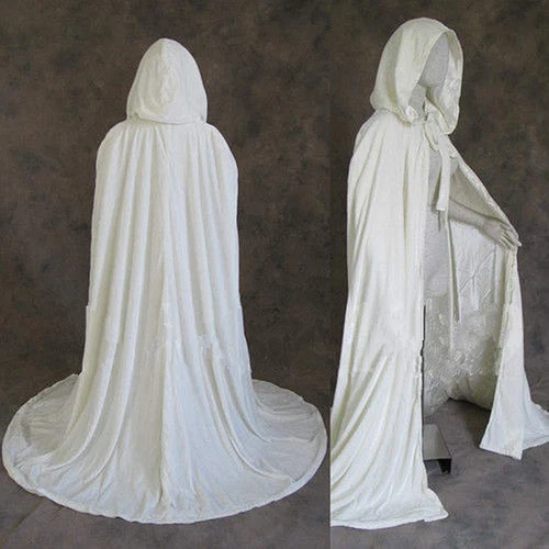 Cloak Velvet & Satin Cape Renaissance Hooded Clothing Medieval Costume - Picture 6 of 20