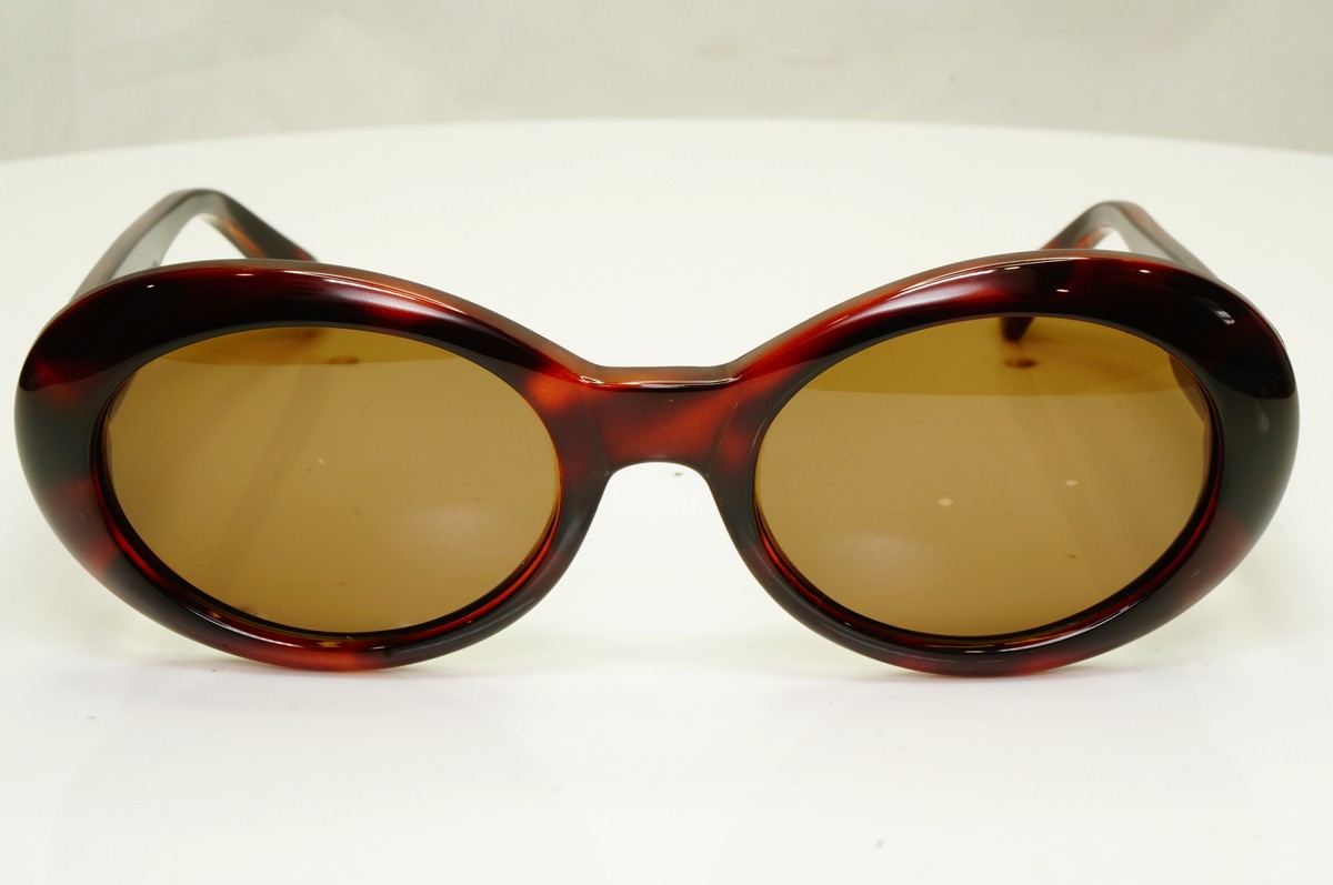 Gianni Versace 1996 Womens Vintage Brown Oval Medusa Sunglasses