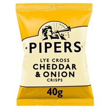Pipers Crisps Cheddar & Onion 24 x 40g 