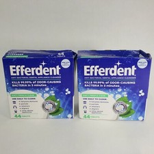 Lot of 2 Efferdent Fresh  Clean Anti-Bacterial Denture Cleanser Tablets 44 Ct