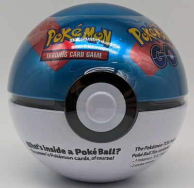 Pokémon GO Superball Tin Pokeball Tins 2022 Englisch 3 Booster TCG Sammelkarten