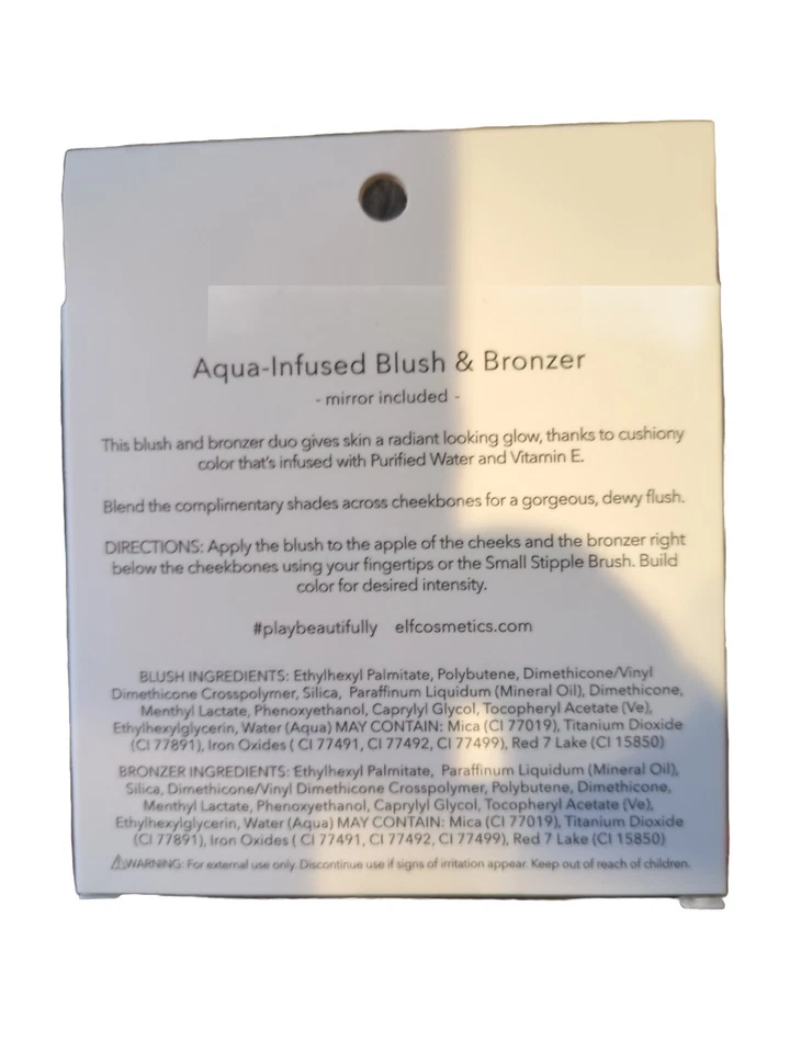 ELF FACE MAKE UP AQUA BEAUTY BLUSH & BRONZER BRONZED VIOLET HYDRATE Aloe Infused - Image 2 of 4
