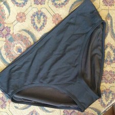 NWOT TROPICAL ESCAPE Size 16 BLACK Bikini Bottom Suitsuit Swimwear Beach