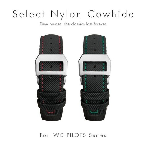 20 21 22mm Strap For IWC Pilot SPITFIRE MARK 18 IW3777 Top Gun Nylon Watch Band - Picture 2 of 20