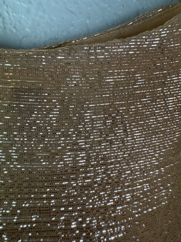 Camiseta sin mangas W118 Walter Baker para mujer mediana metálica seda correa ajustable transparente Foto 3 de 4