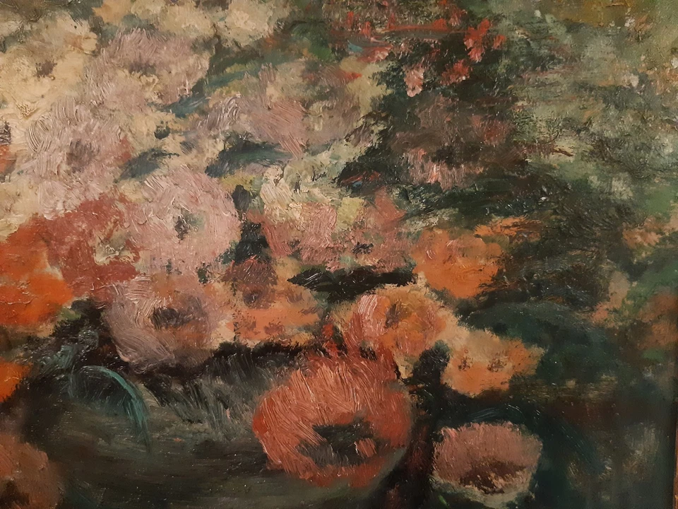 GRAND tableau HSC NABIS POST IMPRESSIONNISTE début XXème Fleurs & Fruits Encadré - Photo 4/4