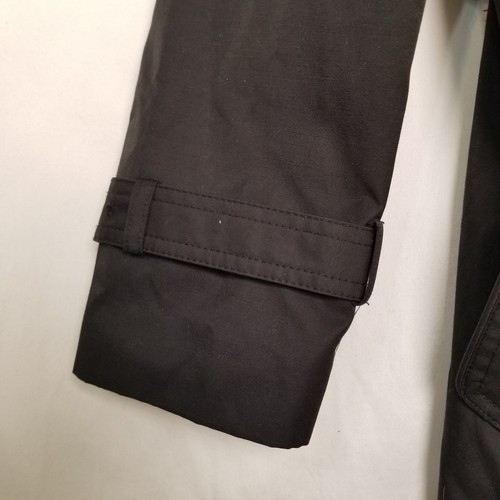 Cole Haan Women's Hooded Belted Double-Breasted Trench Coat Color Jet Black Sz L - Picture 7 of 14