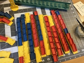 Vintage FUN  DOMINO RALLY DELUXE Straights,curves, slide, bridge. Not Legos