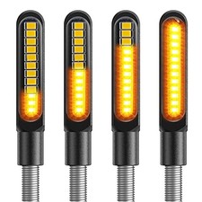 4PCS Motorcycle Indicators Flowing Turn Signal Lights Motorbike Turning