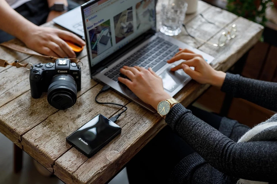 Externe USB 3.0 Festplatte 1TB Schwarz Plug & Play Energiesparmodus - Bild 3 von 4