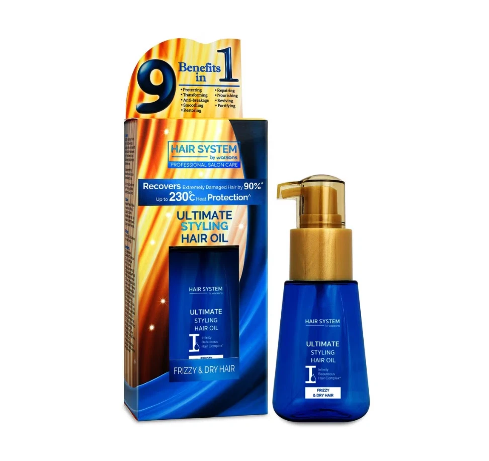 Hair System By Watsons Ultimate Styling Hair Oil Frizzy Dry Hair Serum - 70ml.