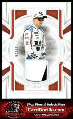 2025 National Treasures Connor Zilisch Race Used Sheet Metal Holo Silver #/25