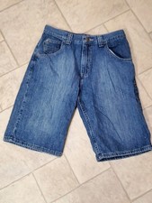 Wrangler Boys 18 x 10 Regular Blue Denim Shorts Jean Adjustable Waist