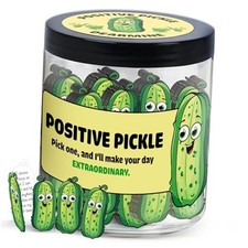 60 Positive Pickle Cards Jar, Stocking Stuffers, Xmas Ab. Positive Pickle