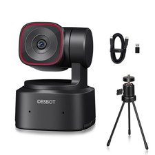 OBSBOT Tiny 2 Lite, PTZ 4K Webcam 1080P 60fps HDR, 2 lite combo, black