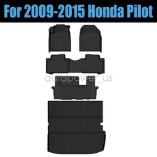 For 2009-2015 Honda Pilot 4-door Tpe Floor Backrest Mats Trunk Cargo Liner New For 2009-2015 Honda Pilot 4-door Tpe Floor Backrest Mats Trunk Cargo Liner New