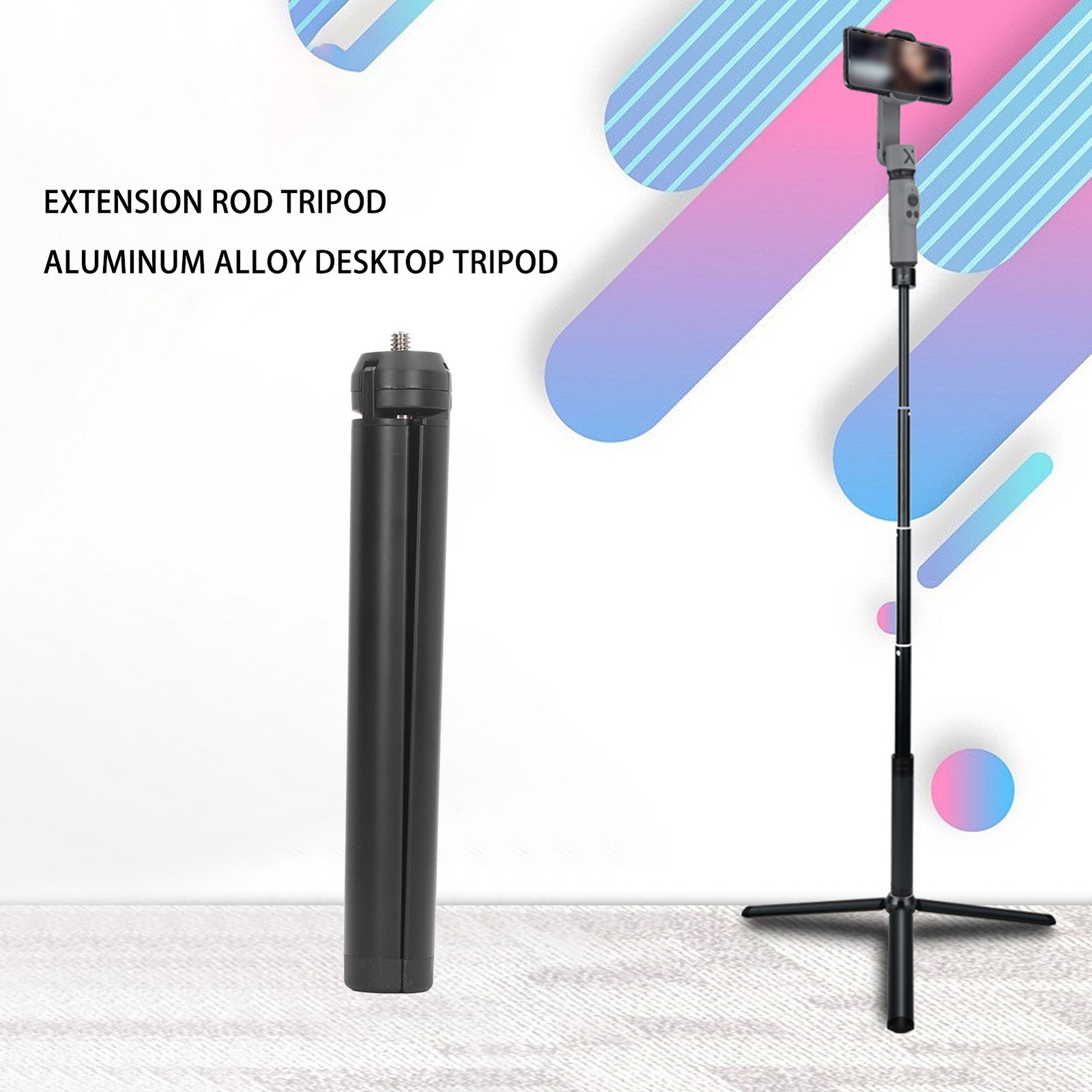 .Portable Tripod Extendable Selfie Stick Tripod For Portable Small Cameras