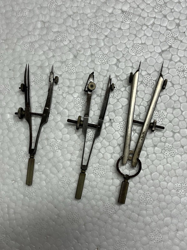 Vintage Drafting Drawing Compass & Dividers. Dietzgen Co. & Hoffritz Made.