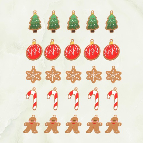  50pcs Creative Hanging Paper Adorable Christmas Greeting Cards Holiday Message - Zdjęcie 10 z 11