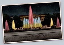 1935 Hochstrahlbrunnen Fountain In Vienna Austria Vintage Postcard